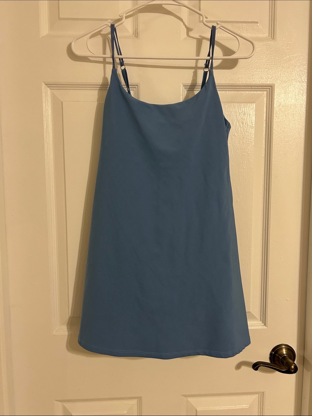 Abercrombie & Fitch Dusty Blue Double-Strap Mini Dress